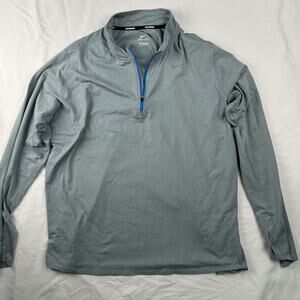 Nike Element 1/2 Zip Running Pullover Men XXL Gray / Blue Reflective Long Sleeve